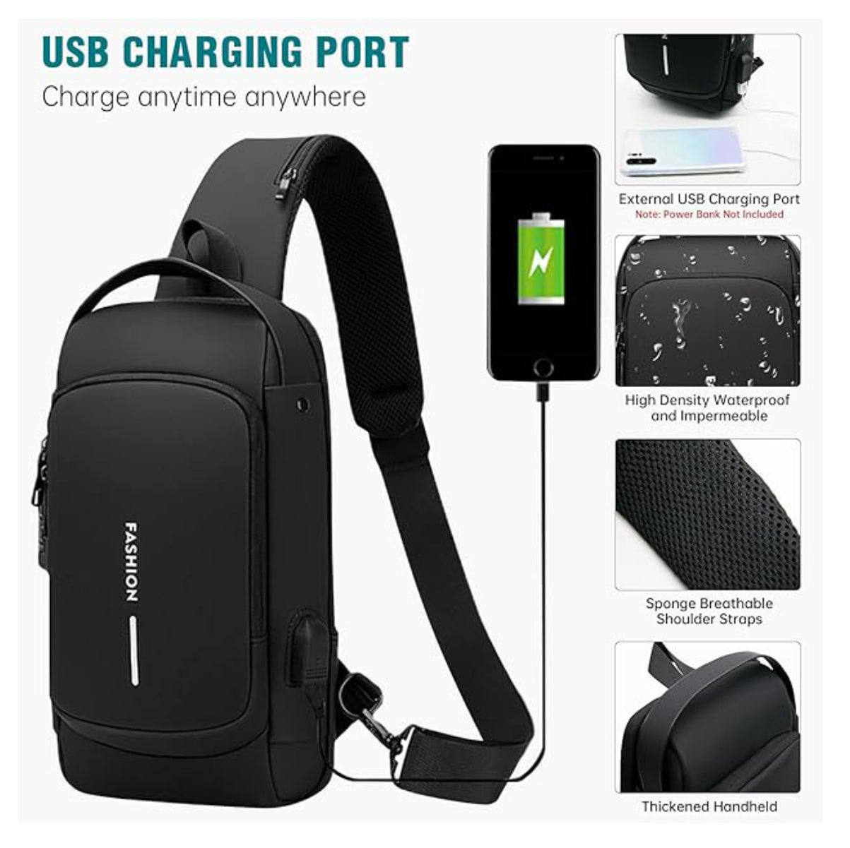 Maleta Antirrobo Puerto Usb Bolso Cruzad