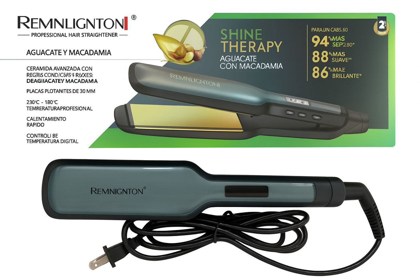 🌟 Plancha Remington Shine Therapy
