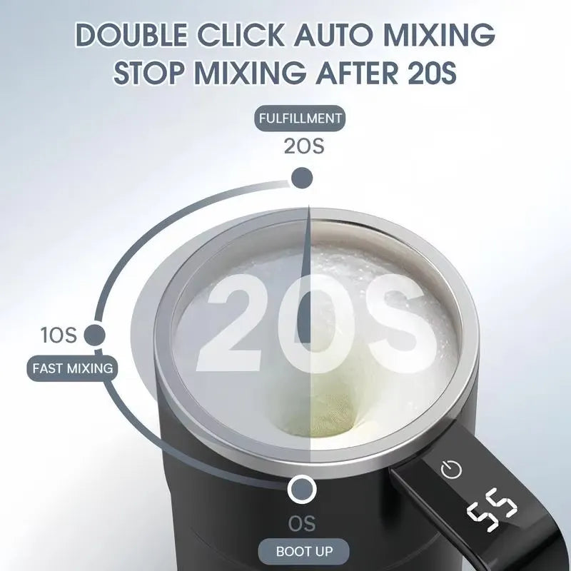 ☕ Taza Mezcladora Eléctrica Recargable – Disfruta tus bebidas favoritas sin esfuerzo ⚡